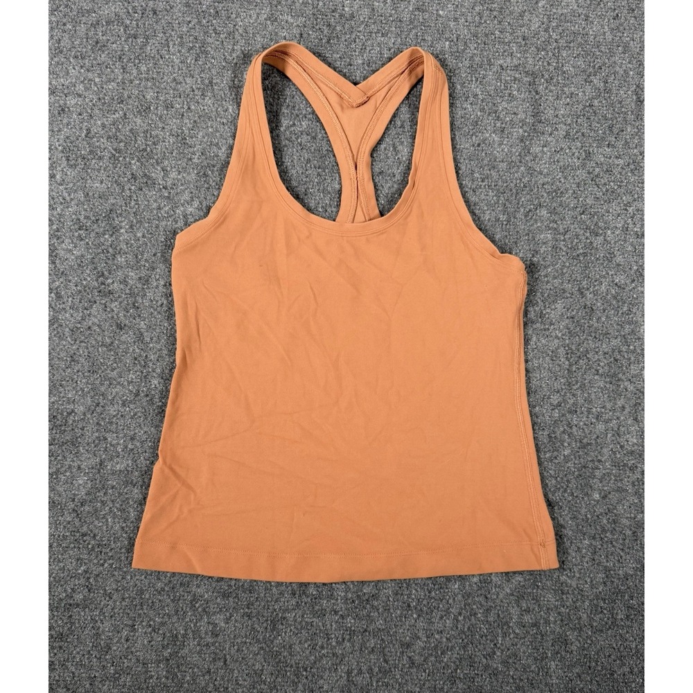 Lululemon Cool Racerback Tank Top Womens 4 Orange Athletic Running Yoga Workout